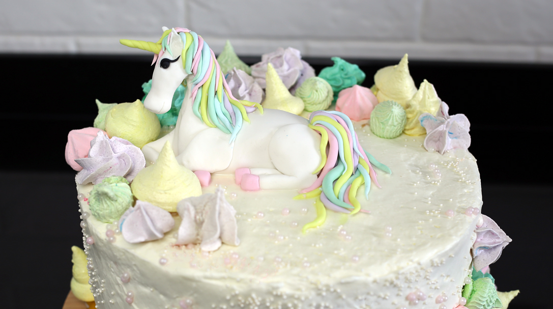orchideli-Tort urodzinowy z jednorożcem - unicorn cake