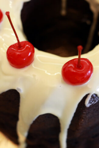 orchideli, babka wielkanocna, babka czekoladowa z wiśniami, przepis na babkę