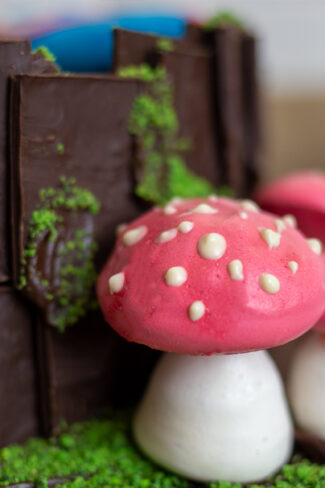 orchideli, przepis na bezowe grzybki