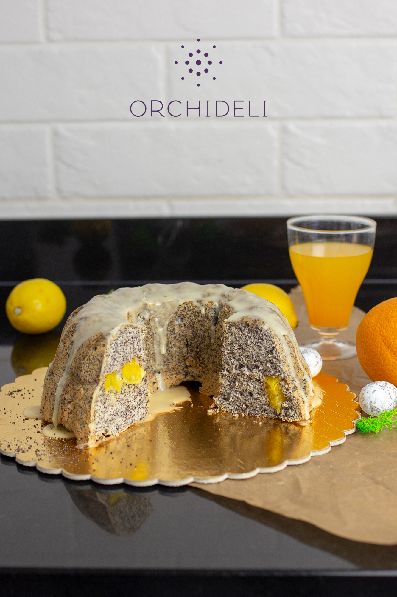 orchideli, babka makowa na białkach, przepis