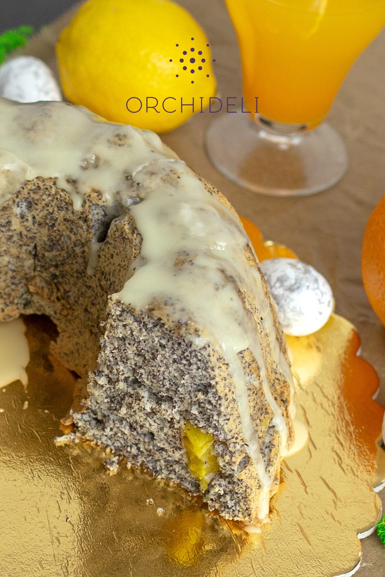 orchideli, babka makowa na białkach, przepis