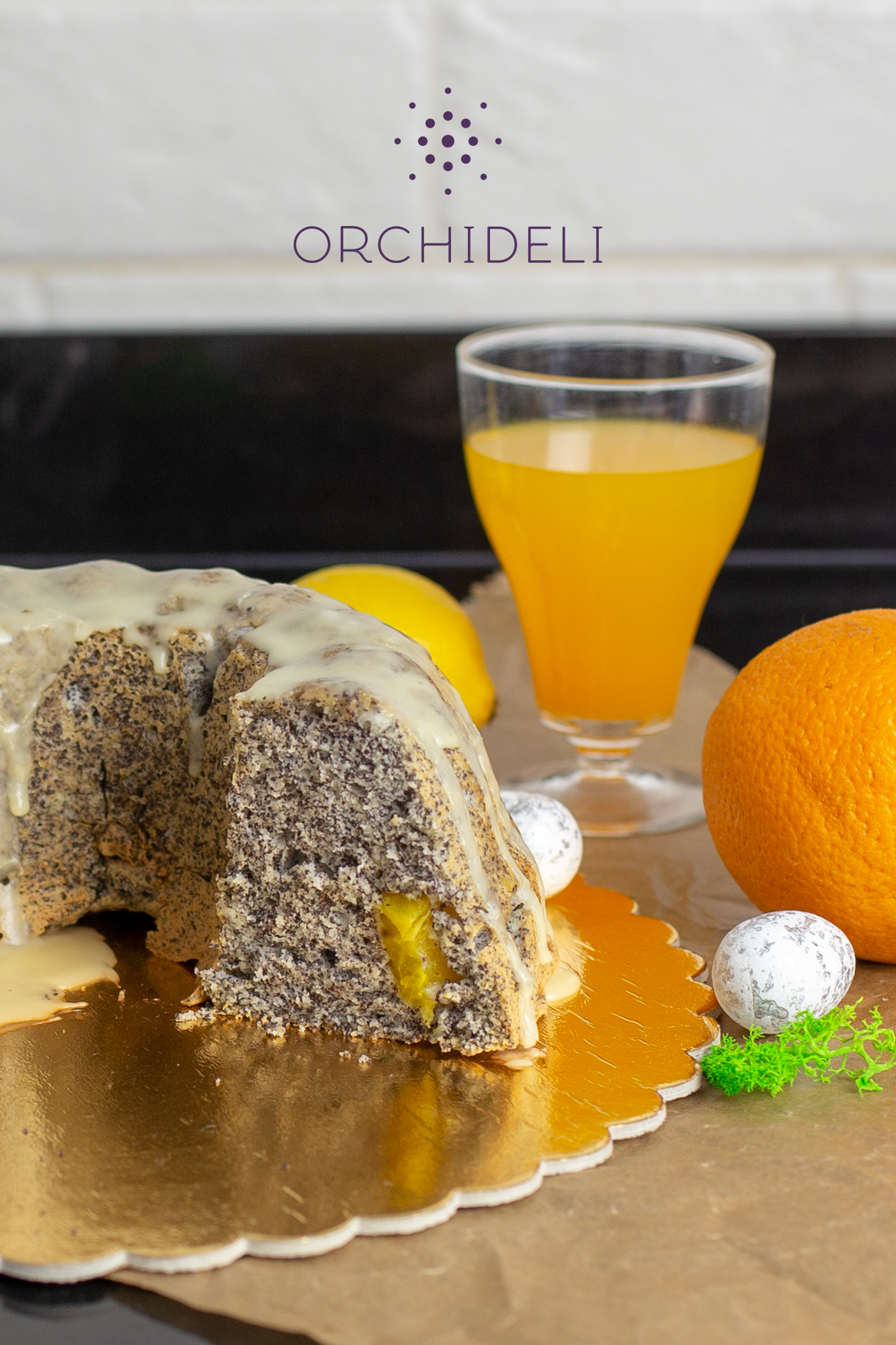 orchideli, babka makowa na białkach, przepis