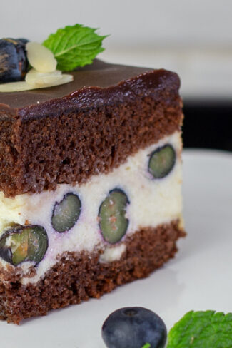 orchideli przepis na czekoladowe ciasto kropek z borówkami dla dzieci