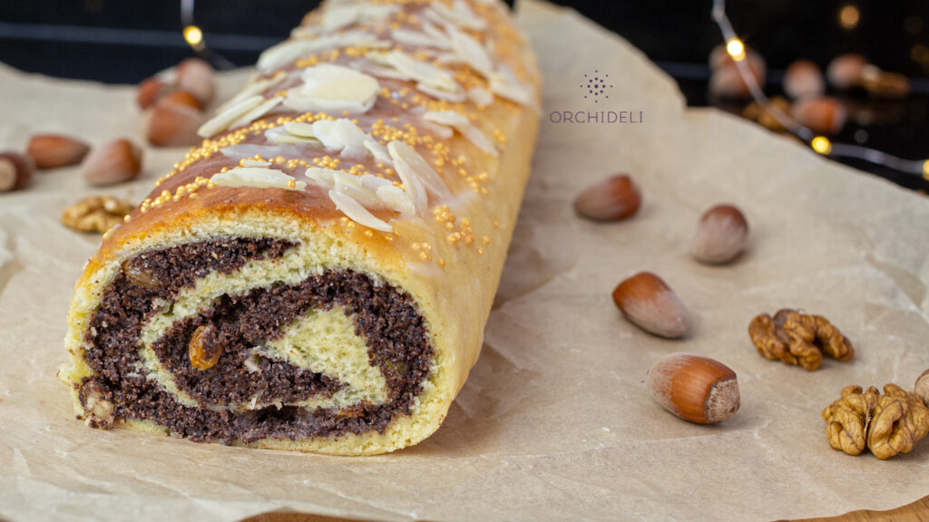 rolada makowa drożdżowa, przepisna makowiec zawijany orchideli