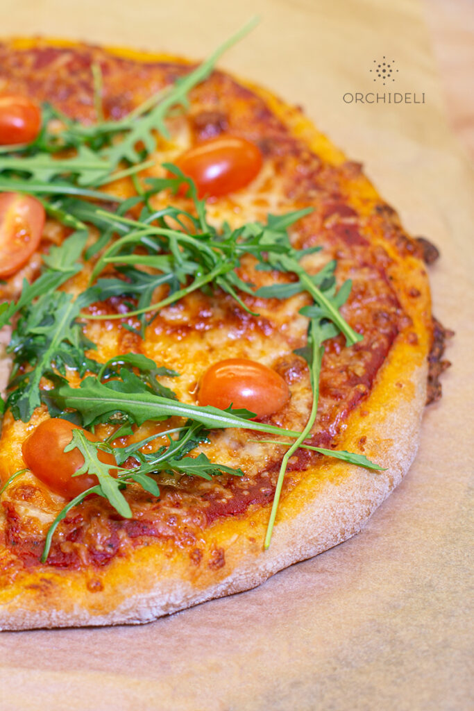 przepis na pizzę na cienkim cieście, pizza margherita orchideli