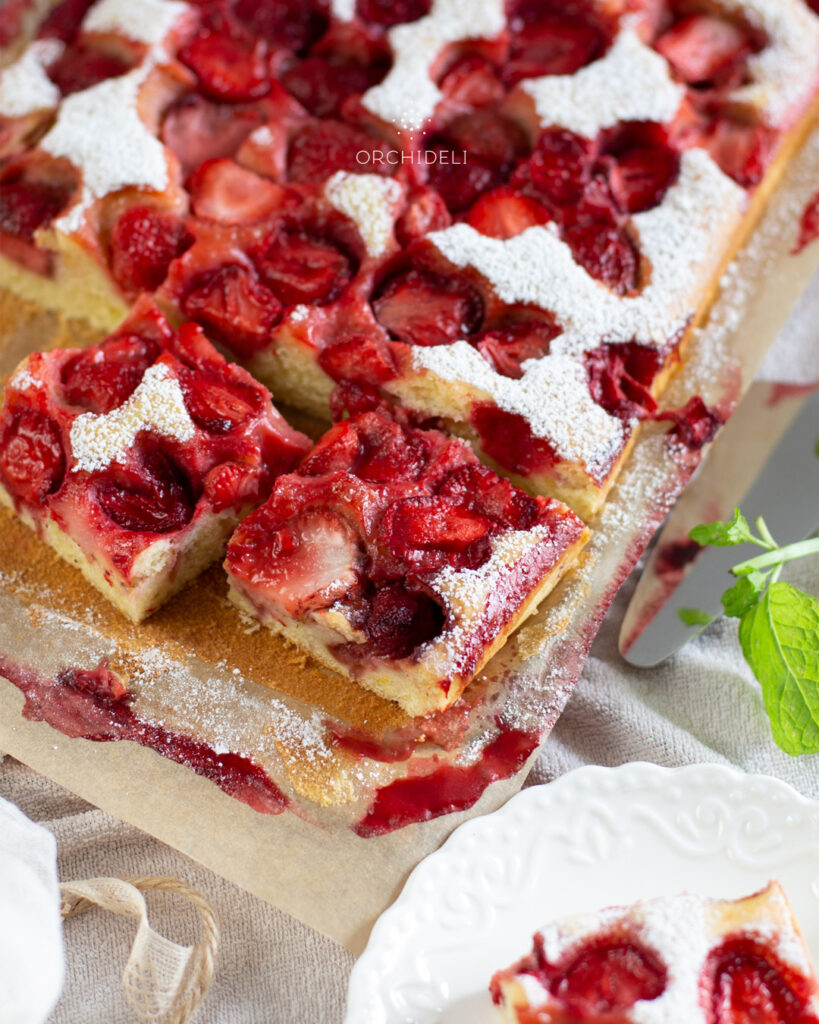 ciasto z truskawkami orchideli
