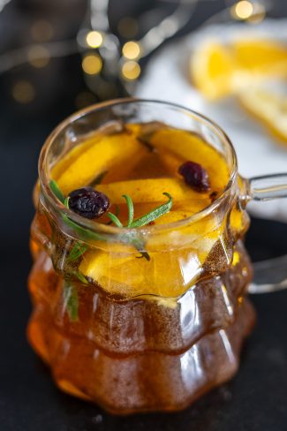 przepis na herbatkę z miodem i pomarańczami, herbatka zimowa Orchideli