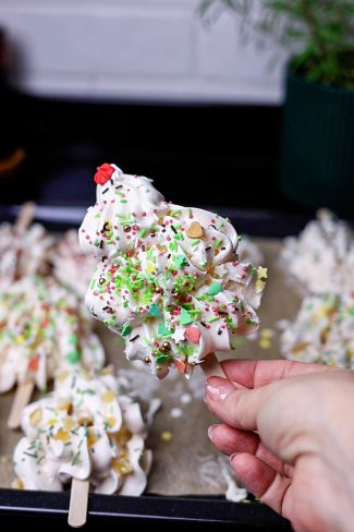 przepis na choinki bezowe Orchideli