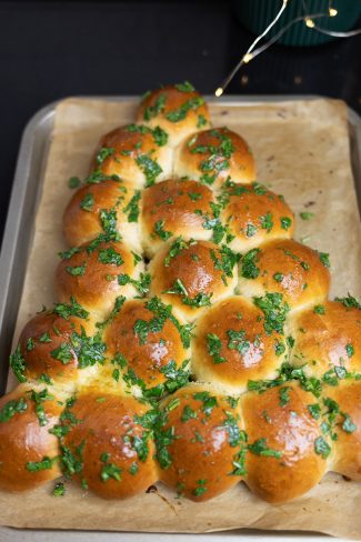 przepis na bułeczki czosnkowe choinka orchideli